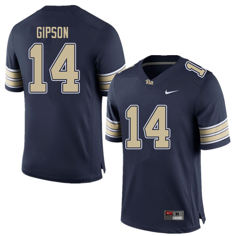 Men #14 Will Gipson Pitt Panthers College Football Jerseys Sale-Home Navy